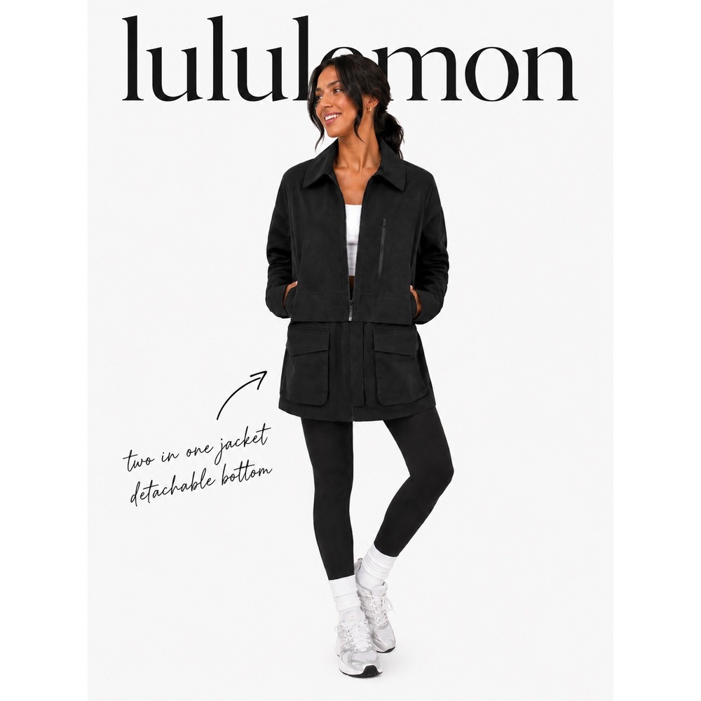 Lululemon‎ Black Jacket 2-in-1 Size Large